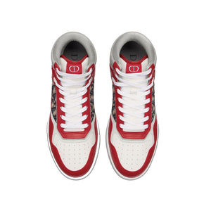 Rote High-Top-Sneaker aus Leder