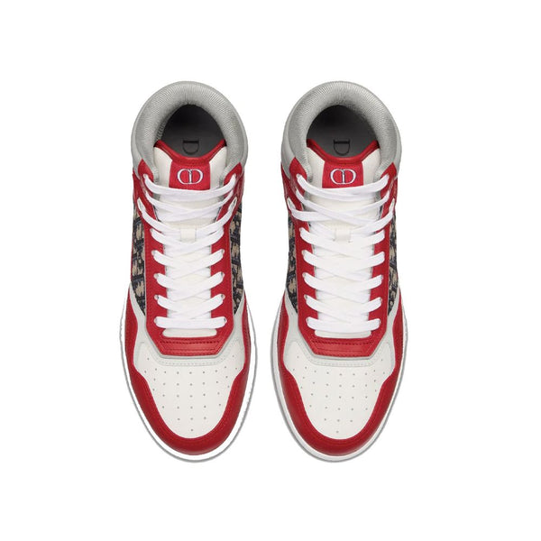 Rote High-Top-Sneaker aus Leder