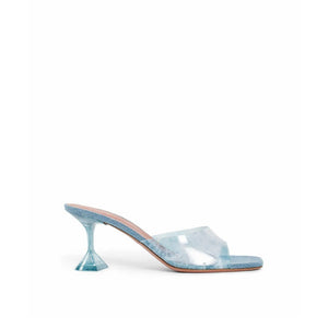 Blaue PVC-Mules