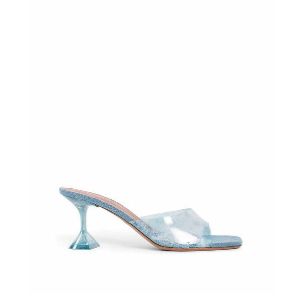 Blaue PVC-Mules