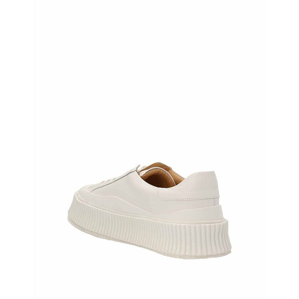 Weiße Plateau-Sneaker aus Kalbsleder