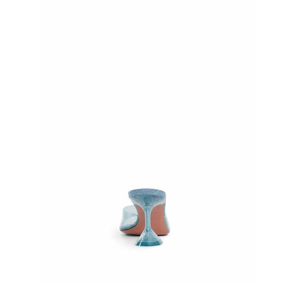Blaue PVC-Mules