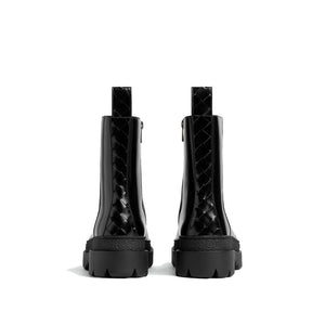 Schwarze Chelsea-Boots aus Kalbsleder