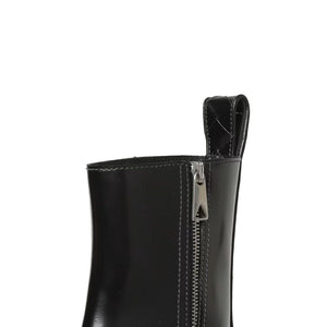 Schwarze Chelsea-Boots aus Kalbsleder