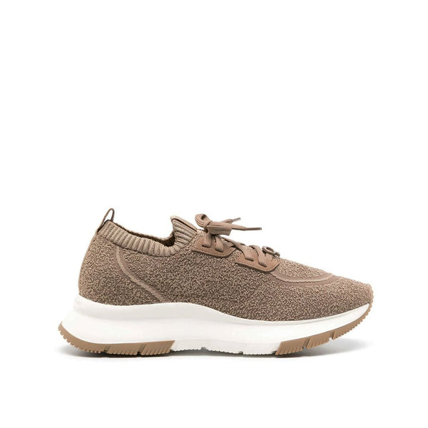 Braune Stoff-Sneaker