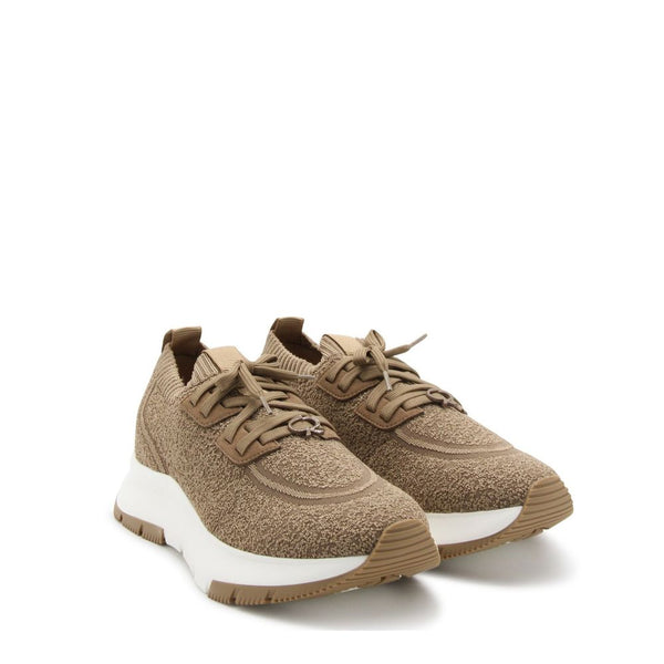Braune Stoff-Sneaker