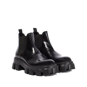 Schwarze Chelsea-Boots aus Kalbsleder