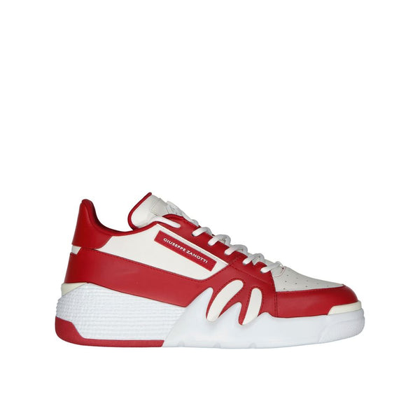 Rote Sneaker aus Kalbsleder mit niedrigem Schaft