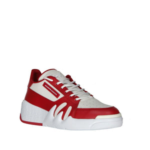 Rote Sneaker aus Kalbsleder mit niedrigem Schaft