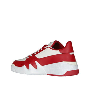 Rote Sneaker aus Kalbsleder mit niedrigem Schaft