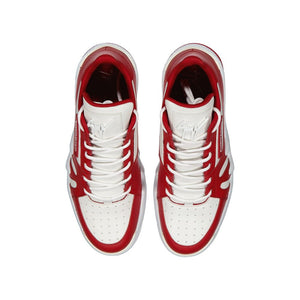 Rote Sneaker aus Kalbsleder mit niedrigem Schaft