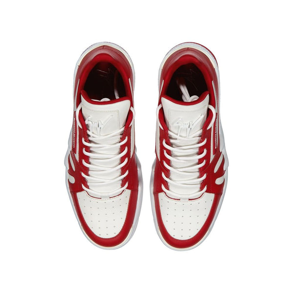 Rote Sneaker aus Kalbsleder mit niedrigem Schaft