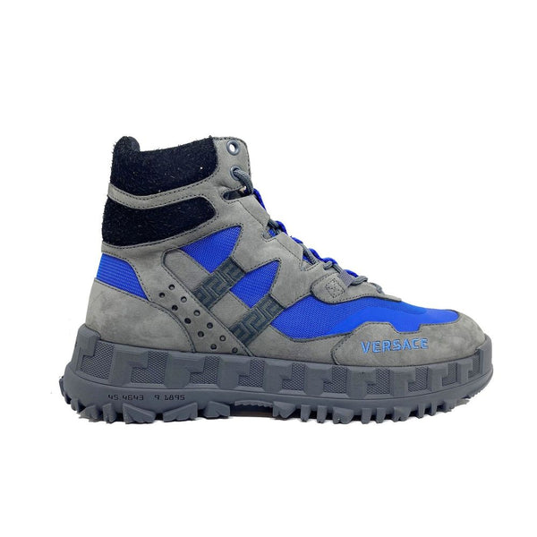 Graue Schnürstiefel aus Leder