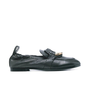 Schwarze Loafer aus Kalbsleder