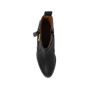 Schwarze Stiefeletten aus Kalbsleder