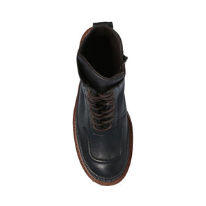 Schwarze Schnürstiefel aus Kalbsleder