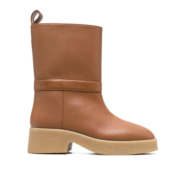 Braune Polyethylen-Chelsea-Stiefel