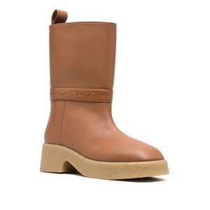 Braune Polyethylen-Chelsea-Stiefel