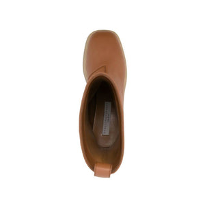 Braune Polyethylen-Chelsea-Stiefel