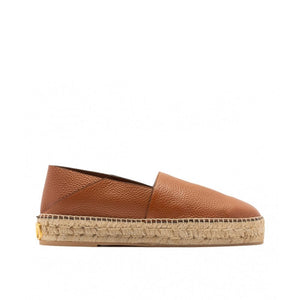 Braune Espadrilles aus Kalbsleder