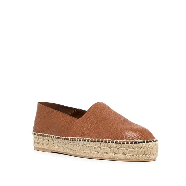 Braune Espadrilles aus Kalbsleder