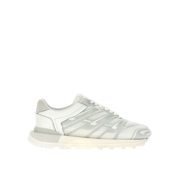 Weiße Stoff-Sneaker