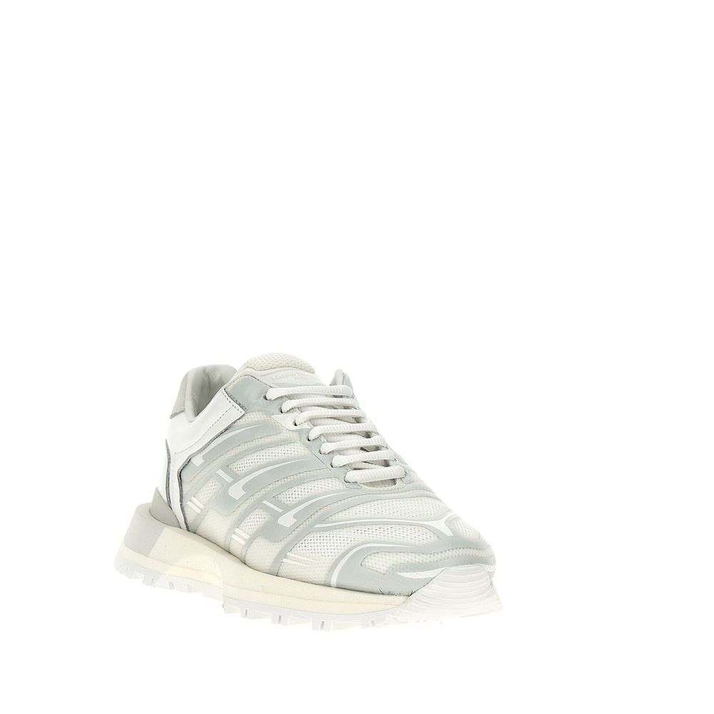 Weiße Stoff-Sneaker