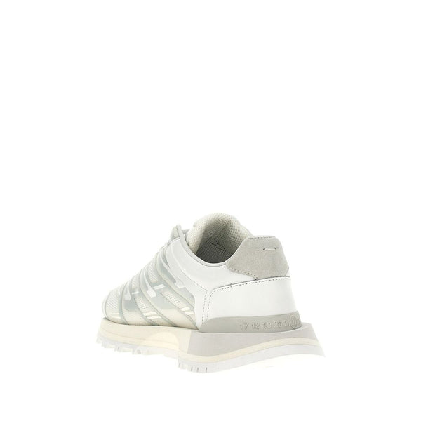 Weiße Stoff-Sneaker