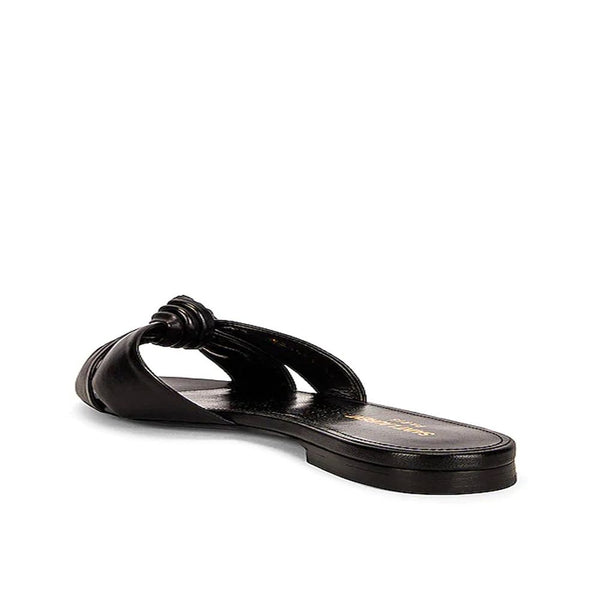 Schwarze Kalbsledersandalen