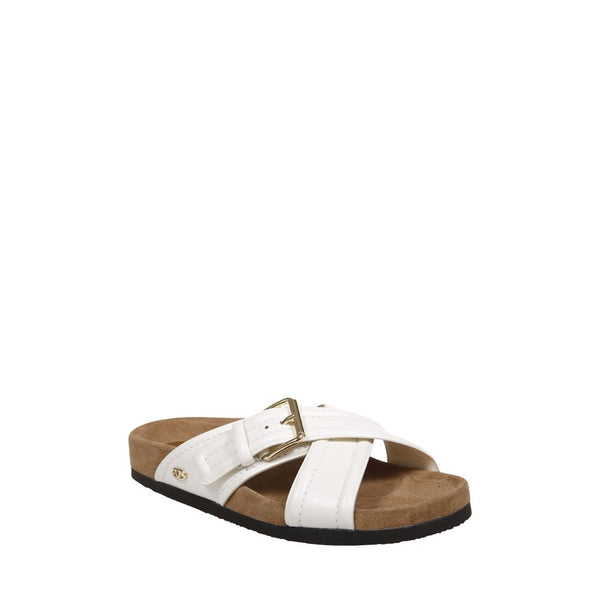 Weiße Sandalen aus Kalbsleder mit Riemen