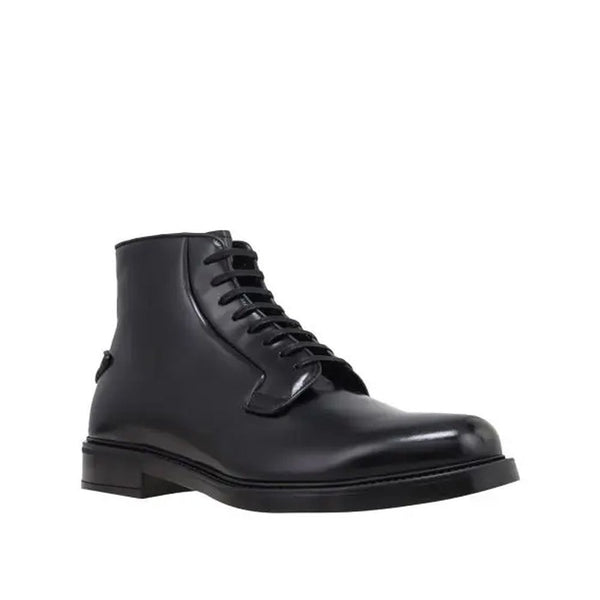 Schwarze Schnürstiefel aus Kalbsleder