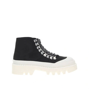 Schwarze Chunky Sneakers aus Canvas