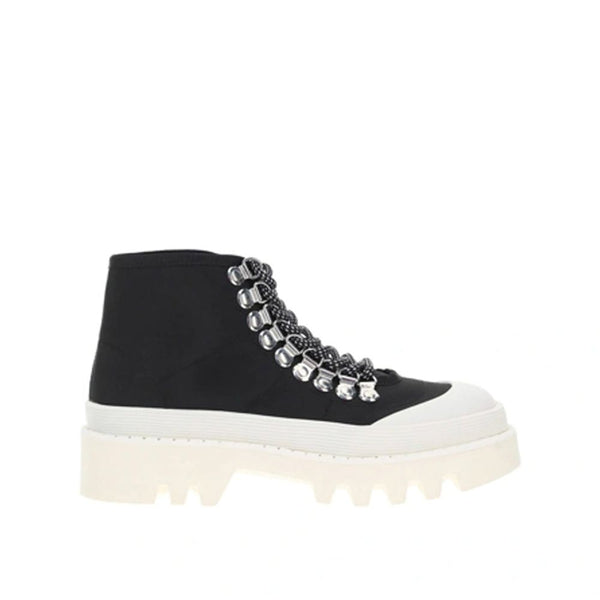 Schwarze Chunky Sneakers aus Canvas