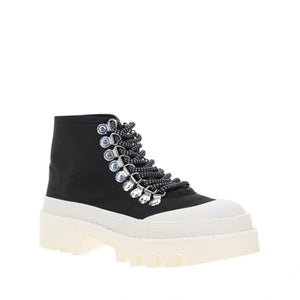 Schwarze Chunky Sneakers aus Canvas