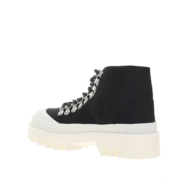 Schwarze Chunky Sneakers aus Canvas