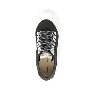 Schwarze Chunky Sneakers aus Canvas