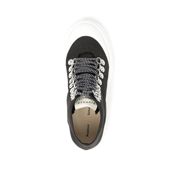 Schwarze Chunky Sneakers aus Canvas