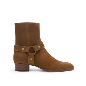 Braune Stiefeletten aus Kalbsleder