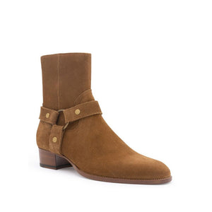 Braune Stiefeletten aus Kalbsleder