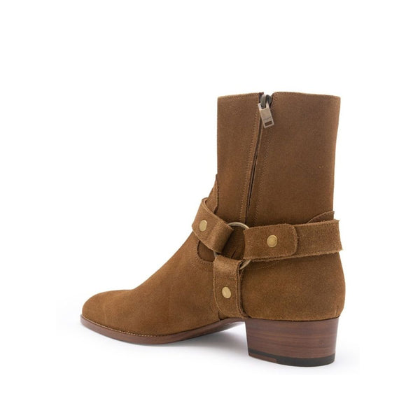 Braune Stiefeletten aus Kalbsleder