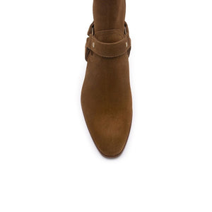 Braune Stiefeletten aus Kalbsleder