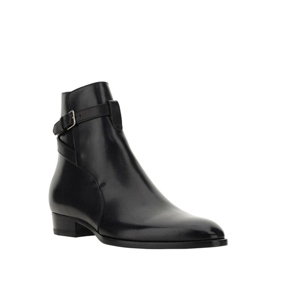 Schwarze Stiefeletten aus Kalbsleder