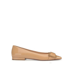 Braune Ballerinas aus Kalbsleder