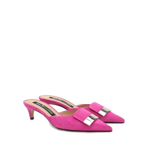 Bunte Kalbshaut-Mules