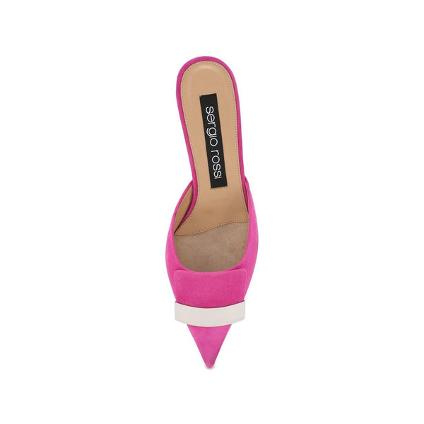 Bunte Kalbshaut-Mules