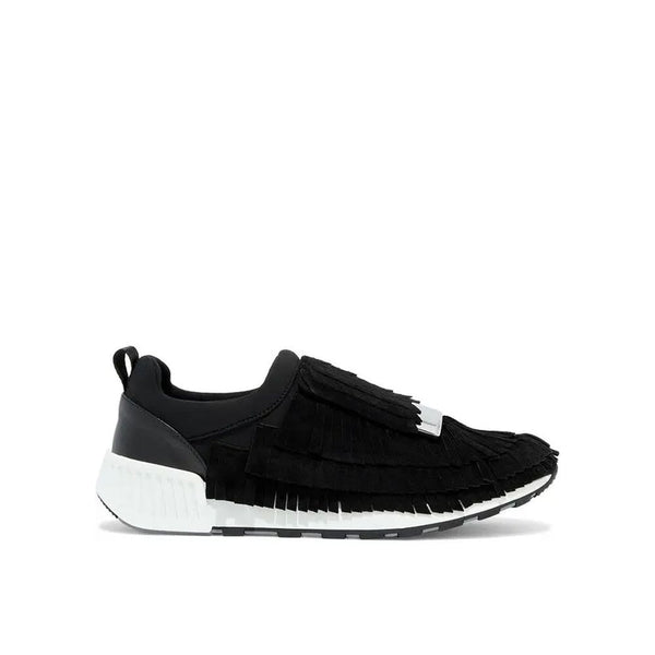 Schwarze Stoff-Sneaker