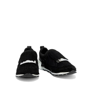 Schwarze Stoff-Sneaker
