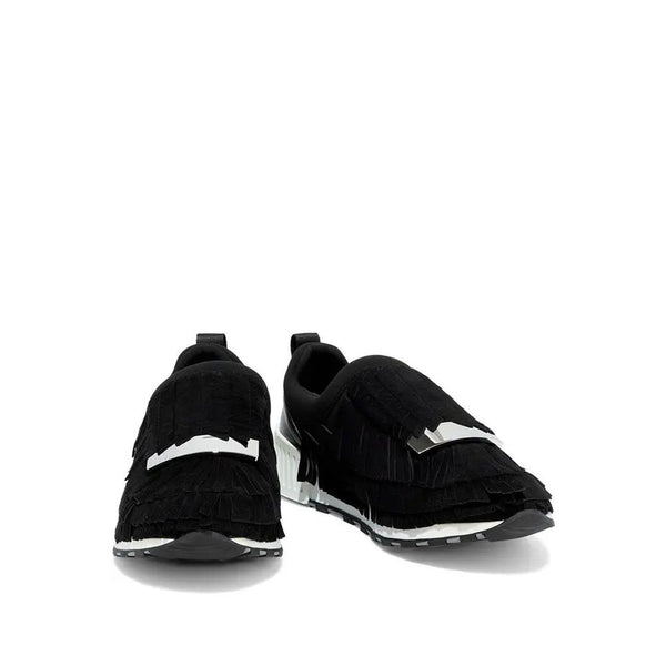 Schwarze Stoff-Sneaker