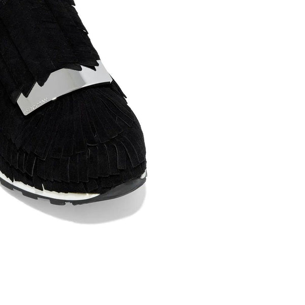Schwarze Stoff-Sneaker