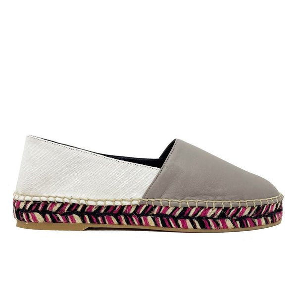 Beigefarbene Espadrilles aus Kalbsleder